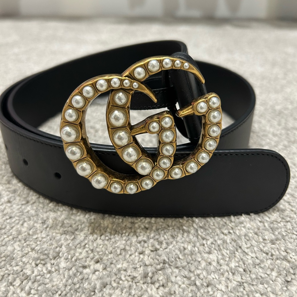 Gucci “Marmont” Pearl Belt Size 95